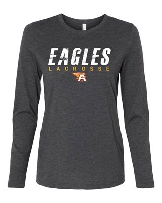 AHS Lacrosse Ladies Long Sleeve Dark Grey T-Shirt - Orders Due Wednesday, March 13, 2024